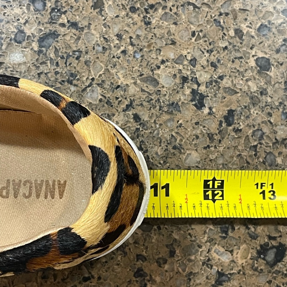 Hot🔥 ANACAPRI Women’s Sz 40 9.5 Calf Hair Leopard Animal Print Slip-On Loafers - Picture 11 of 11